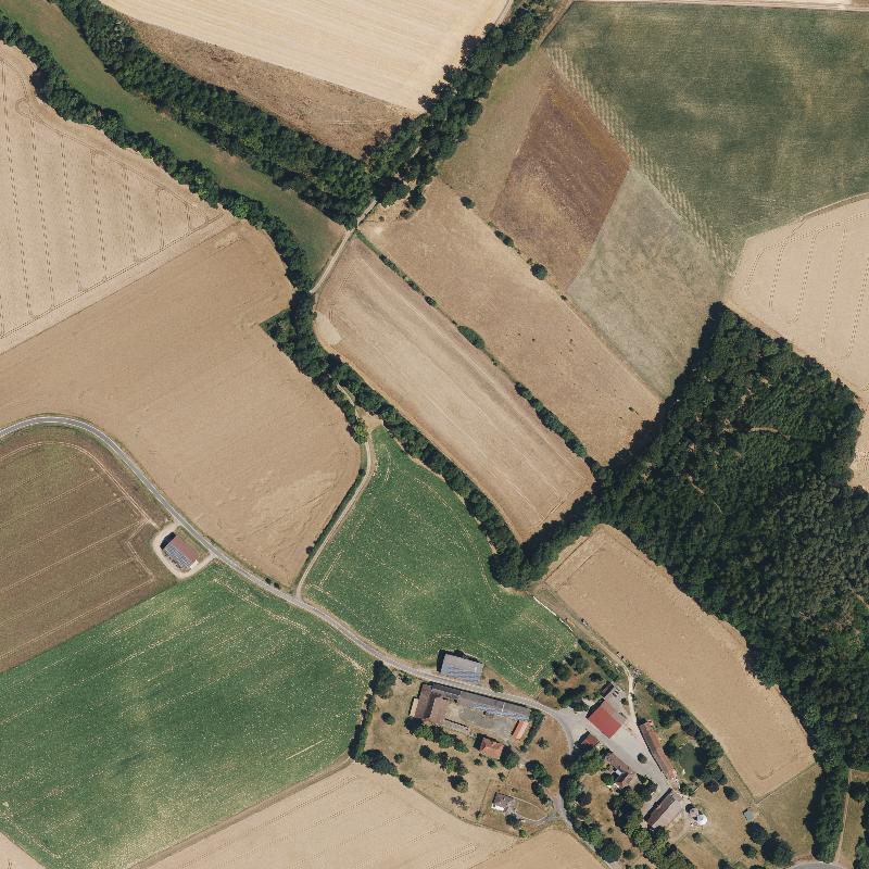 Die Lage von Michelbach im Orthofoto