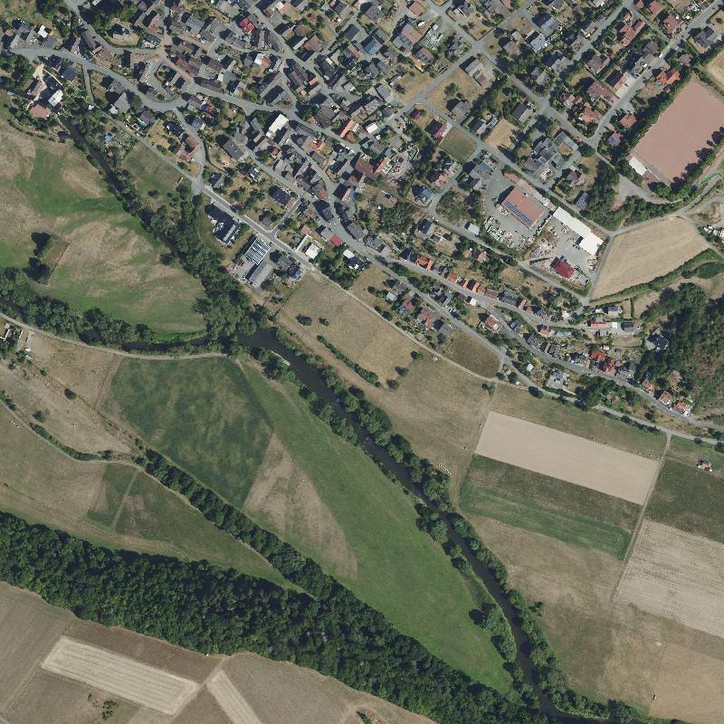 Die Lage von Wickenhof im Orthofoto