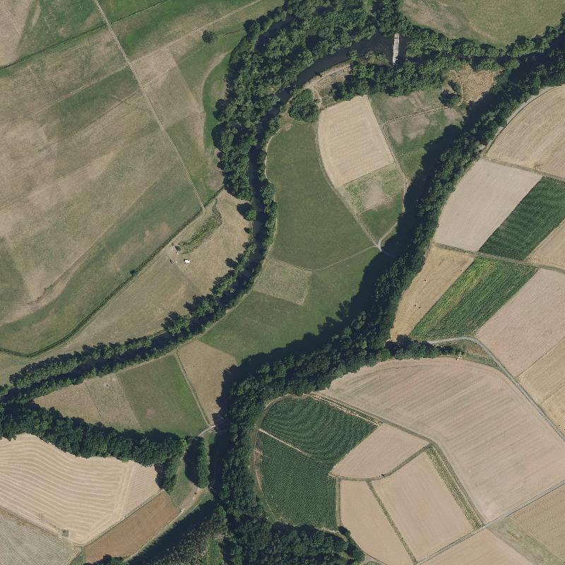 Die Lage von Rückhausen im Orthofoto