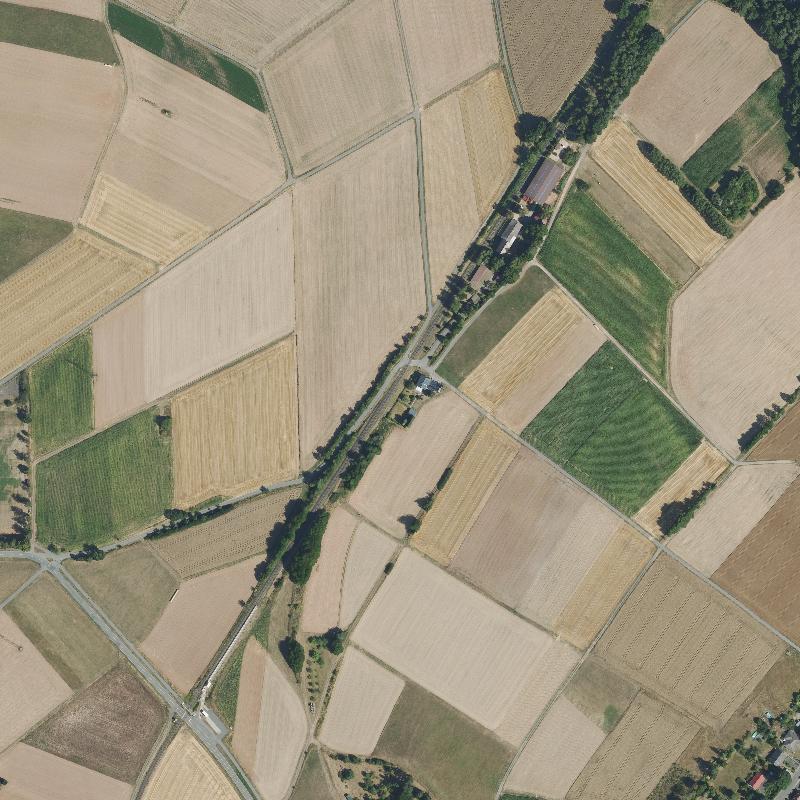 Die Lage von Bahnhof Birkenbringhausen im Orthofoto