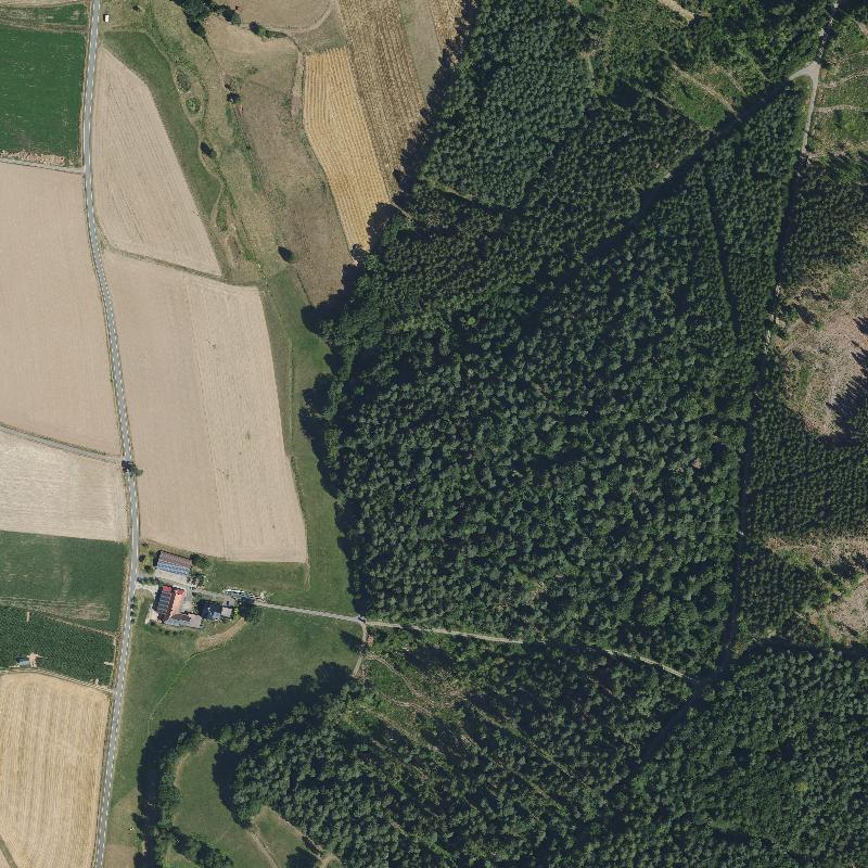 Die Lage von Herzhausen im Orthofoto