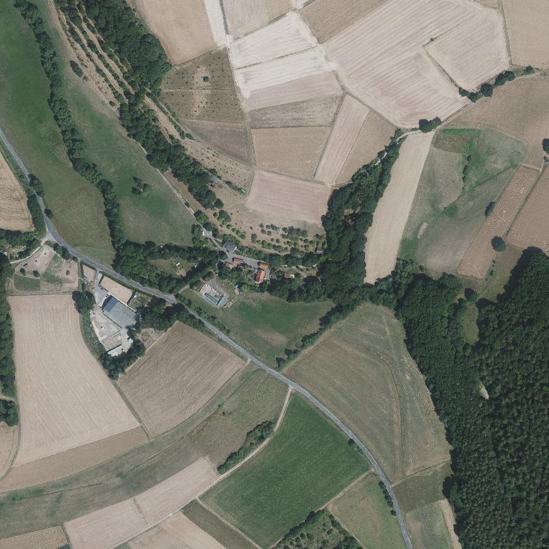 Die Lage von Queckmühle im Orthofoto