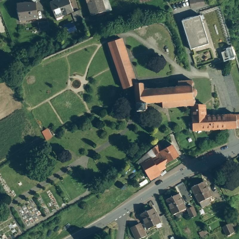 Die Lage von Germerode, Prämonstratenserinnenstift im Orthofoto