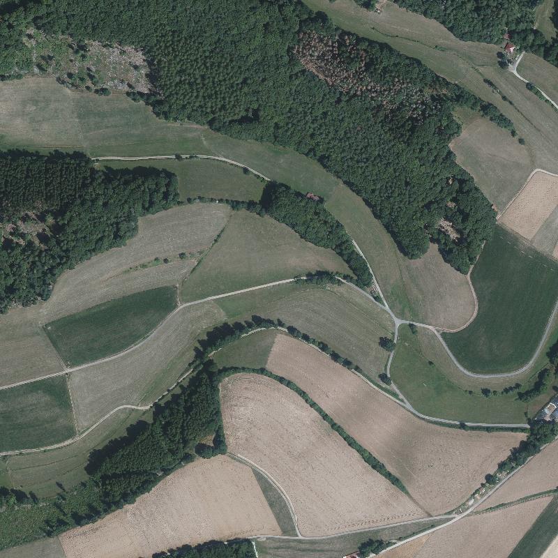 Die Lage von Mühlenrode im Orthofoto