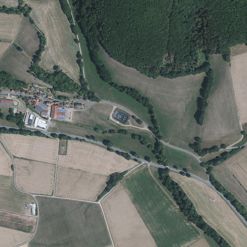 Die Lage von Wanrode im Orthofoto