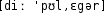 Grafik mit phonetischer Transkription des Belegs
