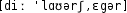 Grafik mit phonetischer Transkription des Belegs