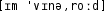 Grafik mit phonetischer Transkription des Belegs