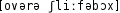 Grafik mit phonetischer Transkription des Belegs
