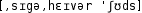Grafik mit phonetischer Transkription des Belegs