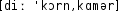 Grafik mit phonetischer Transkription des Belegs