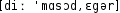 Grafik mit phonetischer Transkription des Belegs