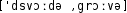 Grafik mit phonetischer Transkription des Belegs