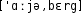 Grafik mit phonetischer Transkription des Belegs