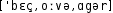 Grafik mit phonetischer Transkription des Belegs