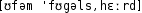 Grafik mit phonetischer Transkription des Belegs