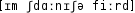 Grafik mit phonetischer Transkription des Belegs