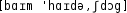Grafik mit phonetischer Transkription des Belegs