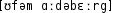 Grafik mit phonetischer Transkription des Belegs