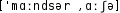 Grafik mit phonetischer Transkription des Belegs