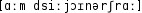 Grafik mit phonetischer Transkription des Belegs