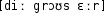 Grafik mit phonetischer Transkription des Belegs