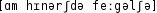 Grafik mit phonetischer Transkription des Belegs