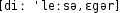 Grafik mit phonetischer Transkription des Belegs