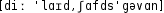 Grafik mit phonetischer Transkription des Belegs