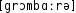 Grafik mit phonetischer Transkription des Belegs