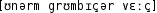 Grafik mit phonetischer Transkription des Belegs