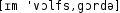 Grafik mit phonetischer Transkription des Belegs
