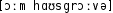 Grafik mit phonetischer Transkription des Belegs