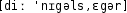 Grafik mit phonetischer Transkription des Belegs