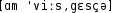Grafik mit phonetischer Transkription des Belegs