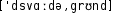Grafik mit phonetischer Transkription des Belegs