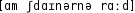 Grafik mit phonetischer Transkription des Belegs