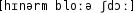 Grafik mit phonetischer Transkription des Belegs