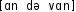 Grafik mit phonetischer Transkription des Belegs