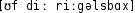 Grafik mit phonetischer Transkription des Belegs