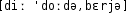 Grafik mit phonetischer Transkription des Belegs