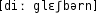 Grafik mit phonetischer Transkription des Belegs