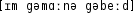 Grafik mit phonetischer Transkription des Belegs