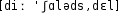 Grafik mit phonetischer Transkription des Belegs