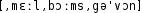 Grafik mit phonetischer Transkription des Belegs
