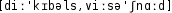 Grafik mit phonetischer Transkription des Belegs