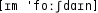 Grafik mit phonetischer Transkription des Belegs