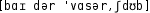 Grafik mit phonetischer Transkription des Belegs