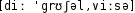 Grafik mit phonetischer Transkription des Belegs