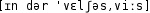 Grafik mit phonetischer Transkription des Belegs